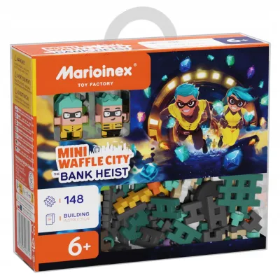 Marioinex Klocki waffle mini Napad na bank 148 el 