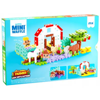 Marioinex Klocki waffle Farmer domek 100 el