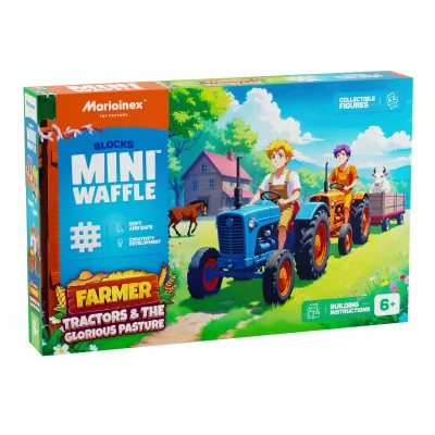 Marioinex Klocki waffle Farmer traktor 100 el