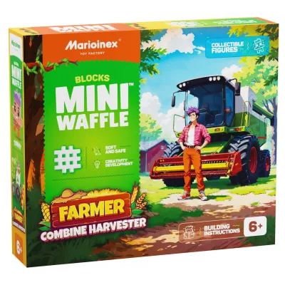 Marioinex Klocki waffle Farmer kombajn 50 el