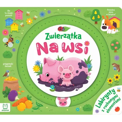 Aksjomat Książeczka Zwierzątka na wsi Labirynty z ruchomymi elementami