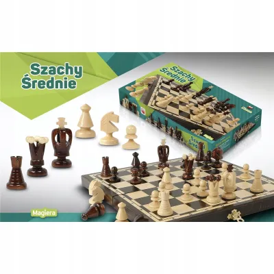 Magiera Szachy średnie drewniane