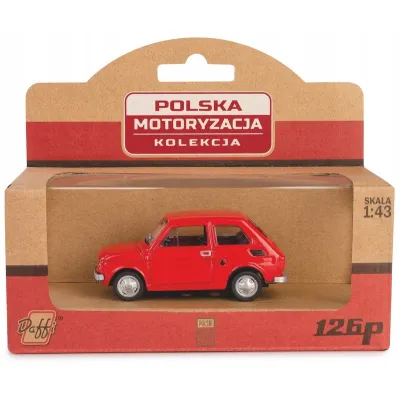 Daffi Model Fiat 126p czerwony 