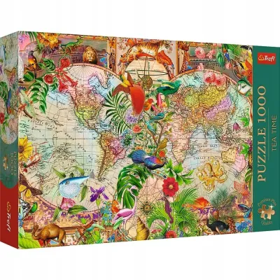 Trefl Puzzle 1000 el Premium Plus Quality Tea Time Antyczna mapa świata