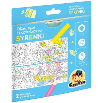CzuCzu Dłuuugie kolorowanki Syrenki Praca zbiorowa