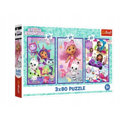 Trefl Puzzle 3x80 el Kolorowe dni Gabby