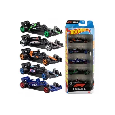 FORMUŁA 1 HOT WHEELS PIĘCIOPAK ZESTAW F1 5 METALOWYCH POJAZDÓW BOLIDÓW