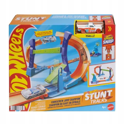 Hot Wheels Stunt Tracks – Mistrzowski skok na pętli + autko (+4 lata)