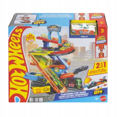 Hot Wheels Kaskaderski garaż Mega transformacja Zestaw Zabawka 4+ JHL94