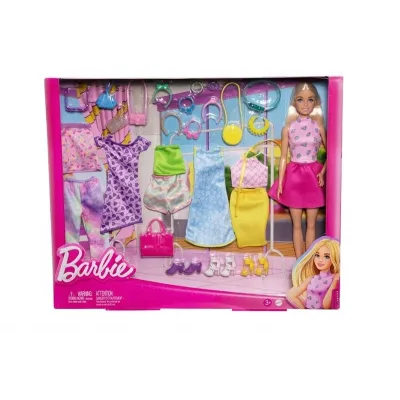 Barbie HKB07 lalka Barbie z zestawem ubrań