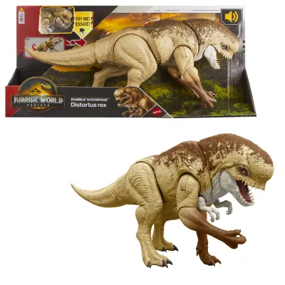 Figurka dinozaura Mattel Jurassic World Distortus Rex z dźwiękiem Figurka dinozaura Mattel Jurassic World Distortus Rex z dźwiękiem