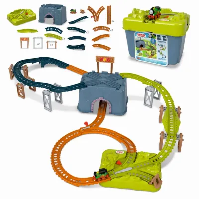 Thomas & Friends Duży ZESTAW Torów 400cm z Pojazdem Percy PUDEŁKO 2w1 3+