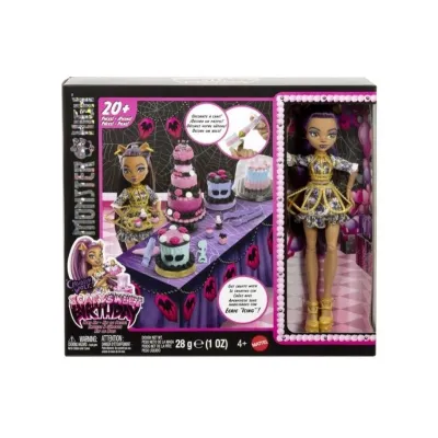 Lalka Monster High Straszysłodkie urodziny tort DIY zestaw z Clawdeen Wolf