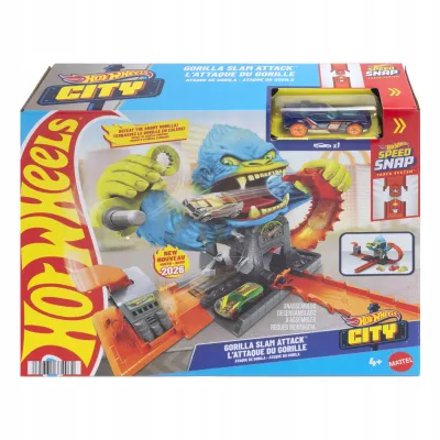 Hot Wheels City Głodny Goryl Zestaw Tor + 1 samochód Zabawka 4+ JHL92