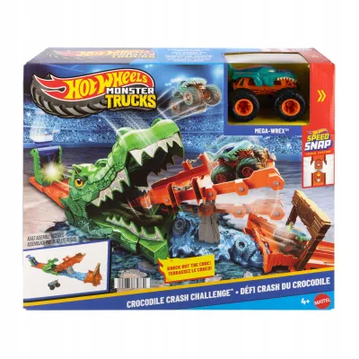 Hot Wheels Monster Trucks Rajdowe wyzwanie – Tor Krokodyla Zestaw 4+ JJN45