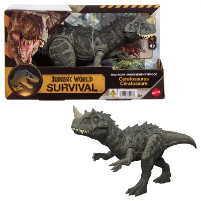 Jurassic World Figurka Ceratosaurus Ryczący i Świecący JKL77 dinozaur