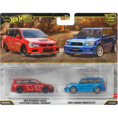 HOT WHEELS PREMIUM CULTURE CAR 2-pack 2005 Mitsubishi Lancer / 2004 Subaru