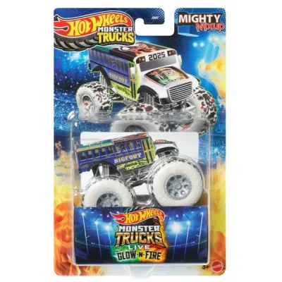 HOT WHEELS MONSTER TRUCK LIVE GLOV & FIRE pojazd MIGHTY MIXUP JCH47