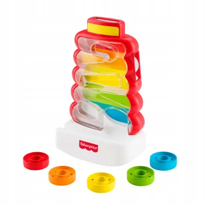 Fisher-Price Piramidka z żetonami do wrzucania Zabawka dla niemowląt JLB81