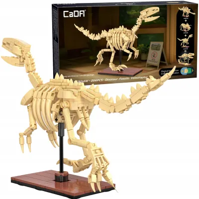 KLOCKI CADA ZESTAW SZKIELET MODEL DINO VELOCIRAPTOR DINOSAUR FOSSILS 256