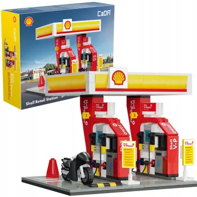 Klocki CADA mała stacja paliw Shell 305 elementów budynek