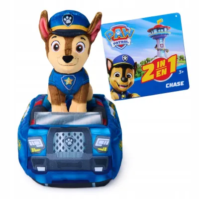 PSI PATROL CHASE RADIOWÓZ MASKOTKA PIESEK AUTKO PLUSZAK 20,3 CM