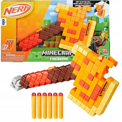 HASBRO NERF Wyrzutnia Minecraft Firebrand Topór + strzałki F8953
