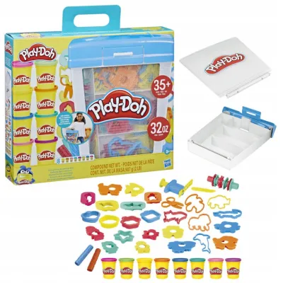 PLAY DOH CIASTOLINA ZESTAW 8 TUB + akcesoria zestaw dla dzieci +3 lata F36