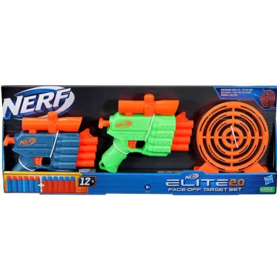 NERF ELITE 2.0 SNAJPERKA 2X PISTOLET TARCZA 12 STRZAŁEK ZESTAW