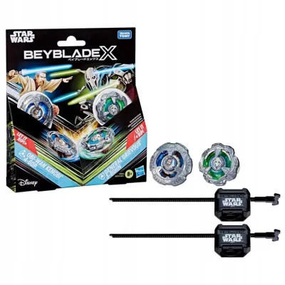 BEYBLADE X STAR WARS OBI-WAN KENOBI i GENERAL GRIEVOUS ZESTAW 2 Bączki 8+