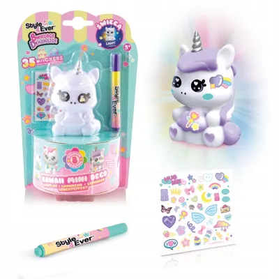 Świecące Dekorożce –Zwierzaczki DIY, Kawaii style- Jednorożec z chmurką Świecące Dekorożce –Zwierzaczki DIY, Kawaii style- Jednorożec z chmurką