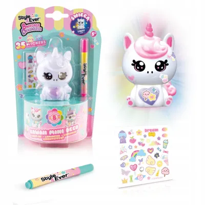 Świecące Dekorożce –Zwierzaczki DIY, Kawaii style- Jednorożec z serduszkiem