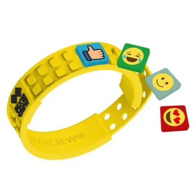 BRANSOLETKA SILIKONOWA PIXIE CREW ŻÓŁTE EMOJI