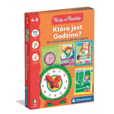 UKŁADANKA EDUKACYJNA UCZĘ SIĘ BAWIĄC KTÓRA GODZINA? 50413 CLEMENTONI