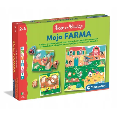 Gra planszowa UCZĘ SIĘ BAWIĄC MOJA FARMA Clementoni