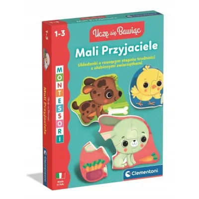 UKŁADANKA EDUKACYJNA UCZĘ SIĘ BAWIĄC MALI PRZYJACIELE 50427 CLEMENTONI