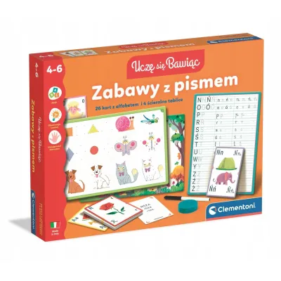 Gra planszowa UCZĘ SIĘ BAWIĄC Zabawy z pismem Clementoni
