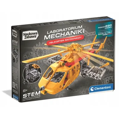 LABORATORIUM MECHANIKI HELIKOPTER RATOWNICZY KLOCKI 8+ CLEMENTONI