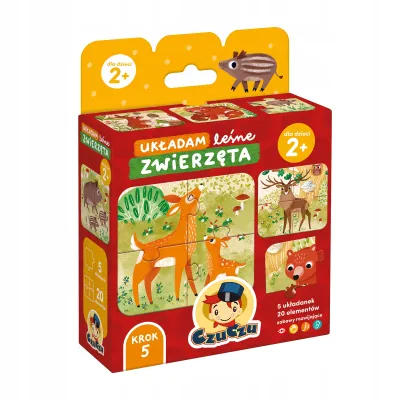 CzuCzu Układam Leśne zwierzęta dla dzieci 2+ puzzle 4 elementy