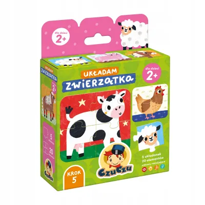 CzuCzu Układam Zwierzątka dla dzieci 2+ puzzle 4 elementy