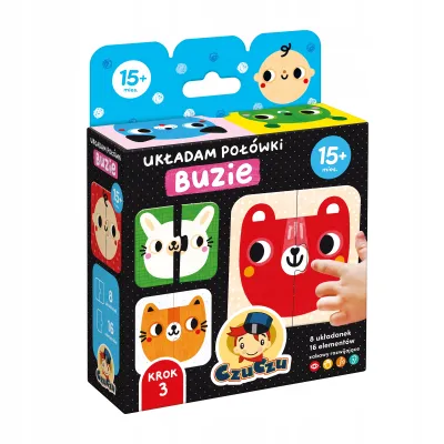 CzuCzu Układam połówki Buzie dla dzieci 15 mies.+, dwuelementowe puzzle