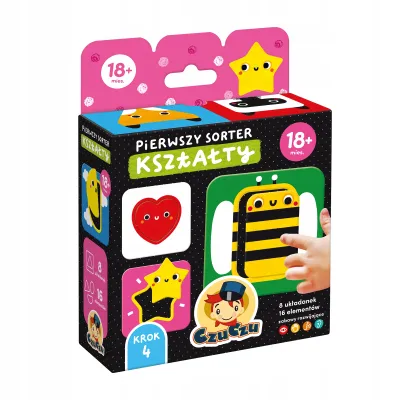 CzuCzu Pierwszy sorter Kształty dla dzieci 18 mies.+, dwuelementowe puzzle