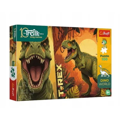 PUZZLE 100 INSPIRED BY DINO WORLD T-REX 16578 DINOZAUR TREFL