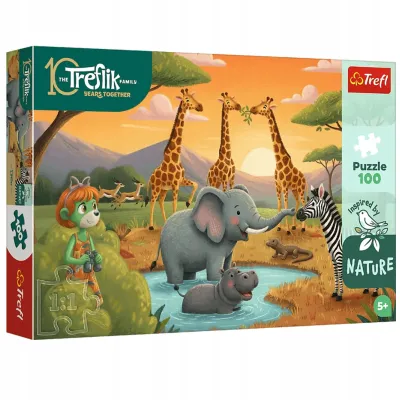 Puzzle Trefl 100 elementów INSPIRED BY NATURE WESOŁA FERAJNA