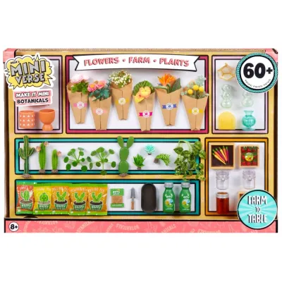 MGA Miniverse Make It Mini Botanicals zestaw kwiaty roślinki 60+ elementów