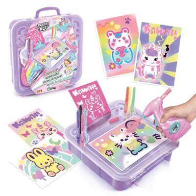 Projekt Art - Walizeczka małej artystki kawaii - Zestaw z aerografem