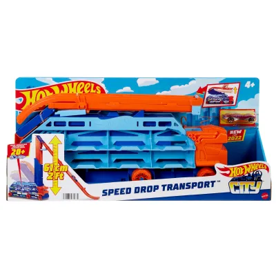 Tor samochodowy Hot Wheels City Transporter Epicki Zjazd 2w1