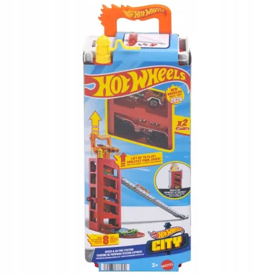 Hot Wheels: Torba z wozem strażackim 2 autkami - Mattel