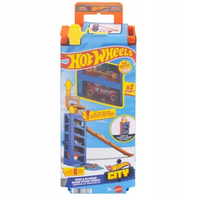 Hot Wheels: Turbo start garaż z 2 autkami - Mattel