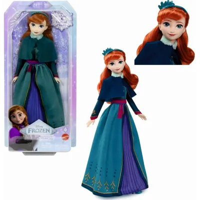 LALKA Podstawowa DISNEY FROZEN ANNA ZIMOWA SUKIENKA KRAINA LODU Wiek 3+ Lat
